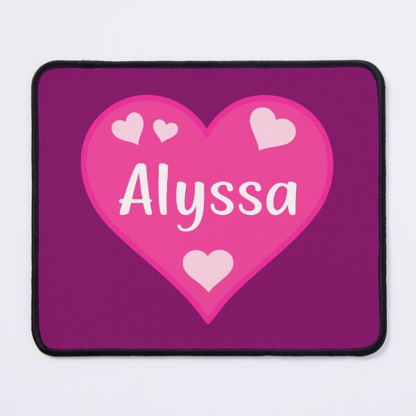 Item preview, Alyssa Name Pink Heart  designed and sold by Jeallan Designs.