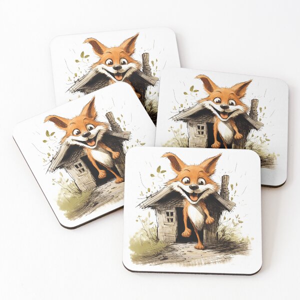 Item preview, Sly Fox Henhouse Caper - Mischievous Dusk Adventure Cartoon designed and sold by PaintbrushPlace.