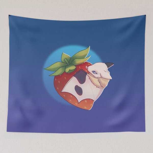 Item preview, White Fruit Bat Strawberry Feast designed and sold by kyriqin.