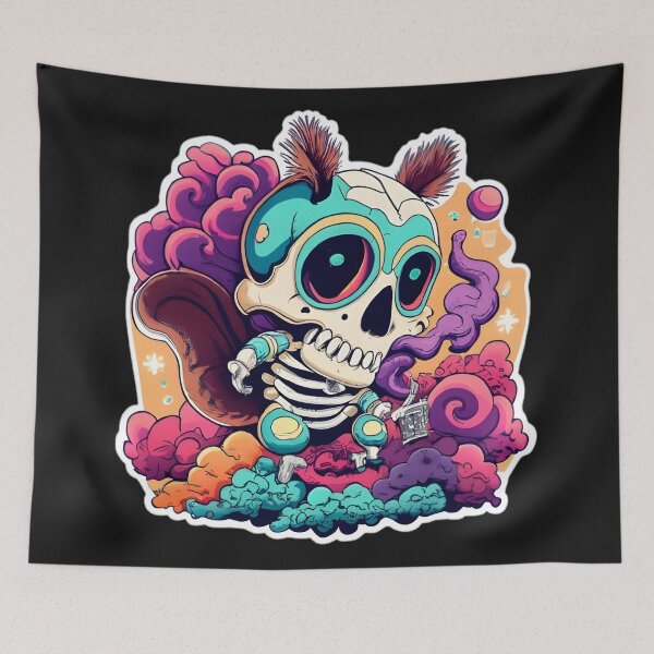 Item preview,  Cute skull squirrel colorful designed and sold by futuresimo04.