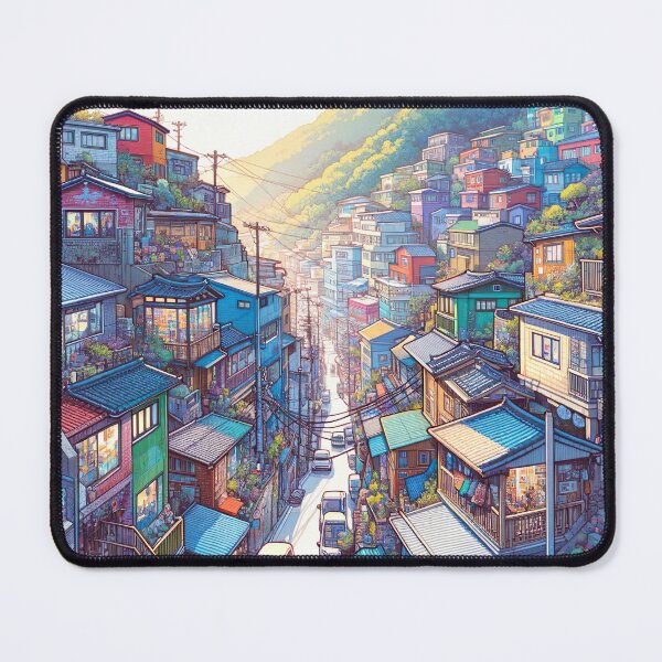 Item preview, Busan Gamcheon Cultural Village Korea Illustration designed and sold by unrealartwork.