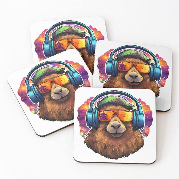 Item preview, Capybara Disco Dj | Sticker designed and sold by NicolasGlowArt.