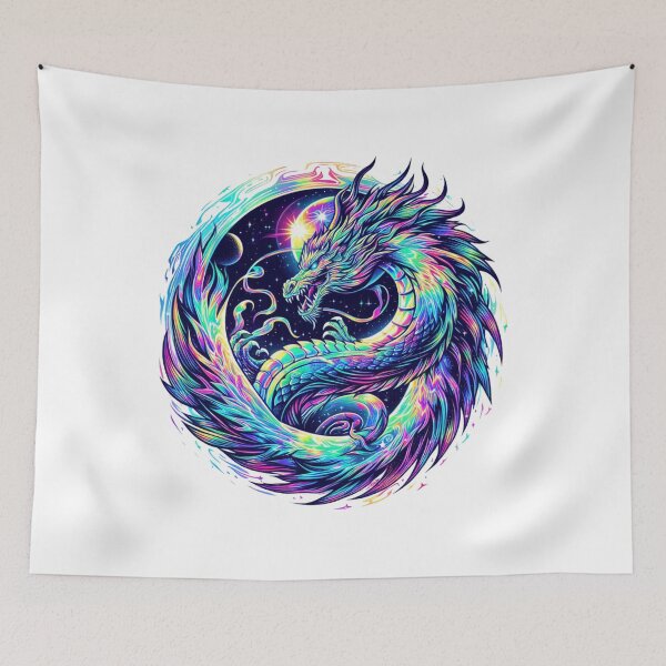 Aperçu de l'œuvre T-shirt cool au design de dragon créée et vendue par crea8iveway.