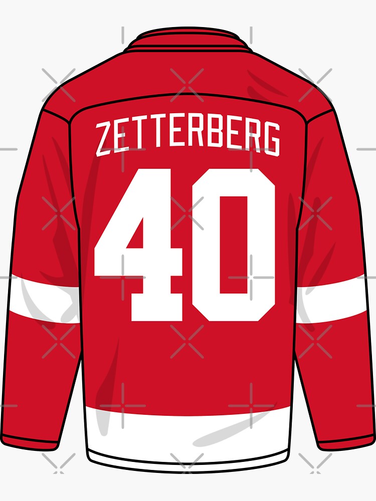 Henrik Zetterberg Detroit jersey Sticker for Sale by Tarroi Redbubble