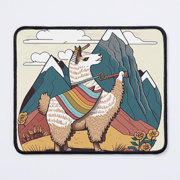 Item preview, Musical Llama on the Mountain - Animated Pan Flute Performance designed and sold by PaintbrushPlace.