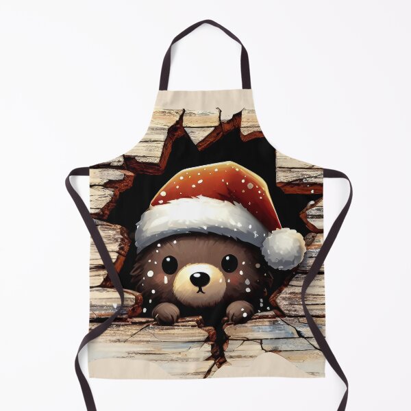 Item preview, Christmas 3d Cute Bear in a Santa hat designed and sold by SideKickCreates.