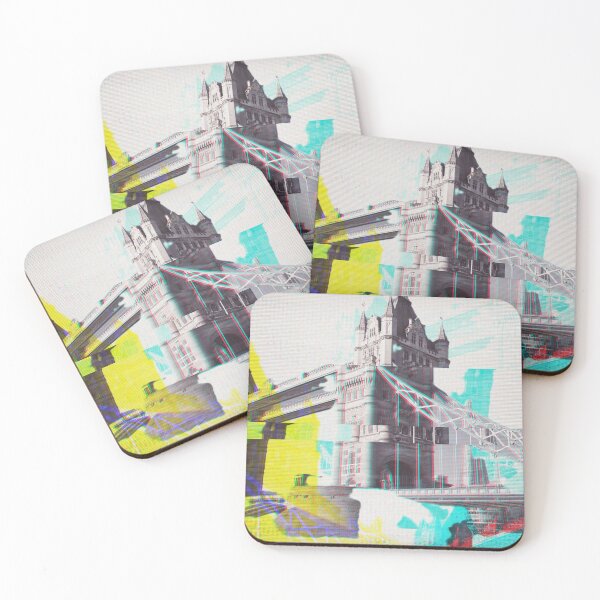 Item preview, London glitch bridge art designed and sold by GingaDesigns.