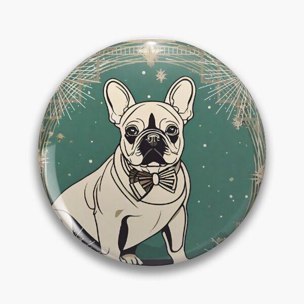 Item preview, Festive French Bulldog Art Deco style designed and sold by ArDecoS.