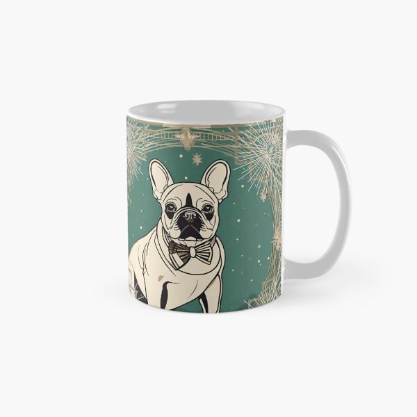 Item preview, Festive French Bulldog Art Deco style designed and sold by ArDecoS.