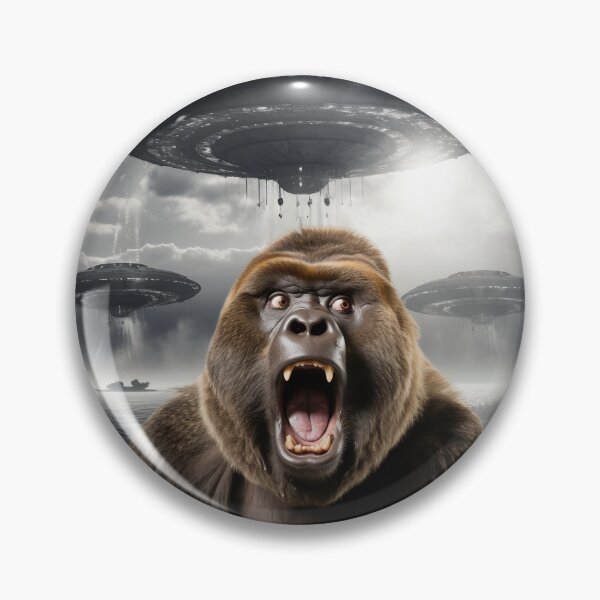Item preview, Gorilla Selfie with UFOs designed and sold by Master-Print.