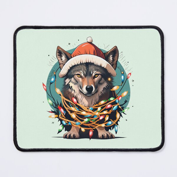 Item preview, Fox With Santa Hat And Christmas Lights designed and sold by Itsheartshop.