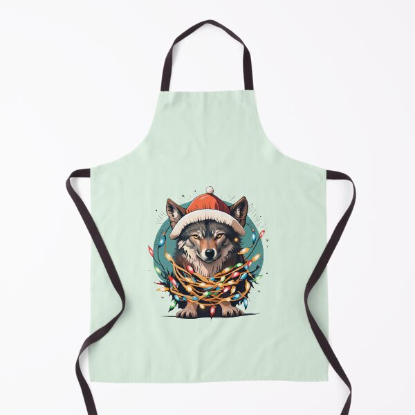 Artikelvorschau, Fuchs mit Weihnachtsmütze und Weihnachtsbeleuchtung entworfen und verkauft von Itsheartshop.