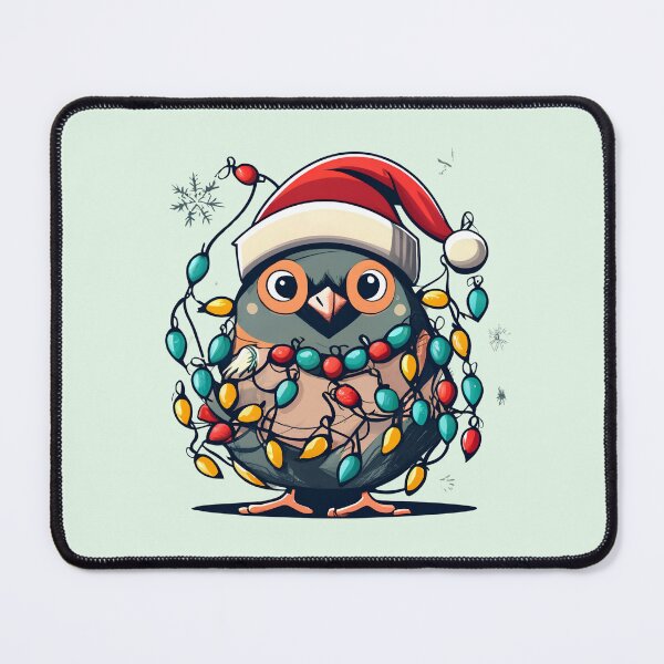 Item preview, Bird With Santa Hat And Christmas Lights designed and sold by Itsheartshop.