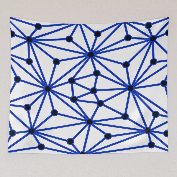 Item preview, Abstract geometric pattern - blue. designed and sold by K.S ART.