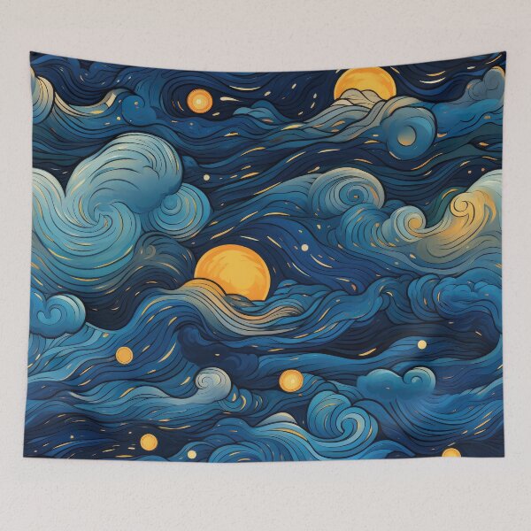Item preview, Von Gogh skies pattern designed and sold by Daydreamsatdawn.