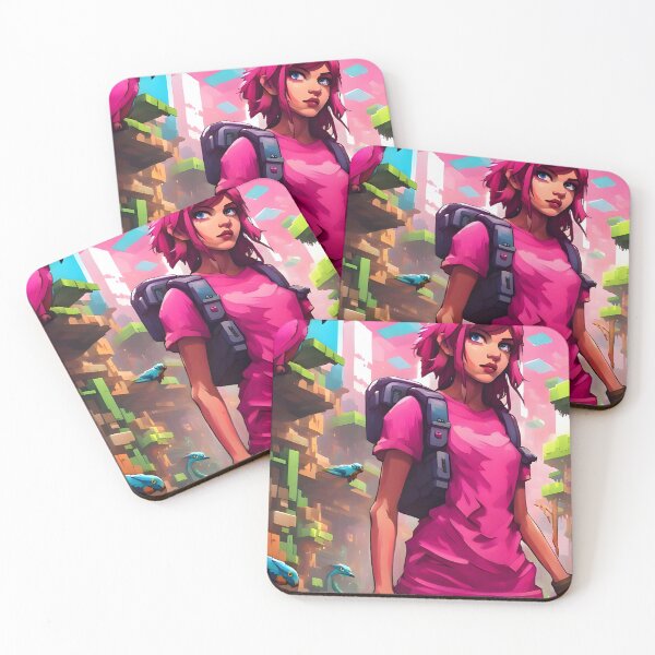 Item preview, Girl In Pink Exploring Pixel World designed and sold by PlanetMarker.