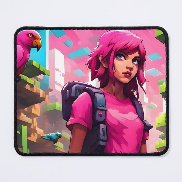 Item preview, Girl In Pink Exploring Pixel World designed and sold by PlanetMarker.
