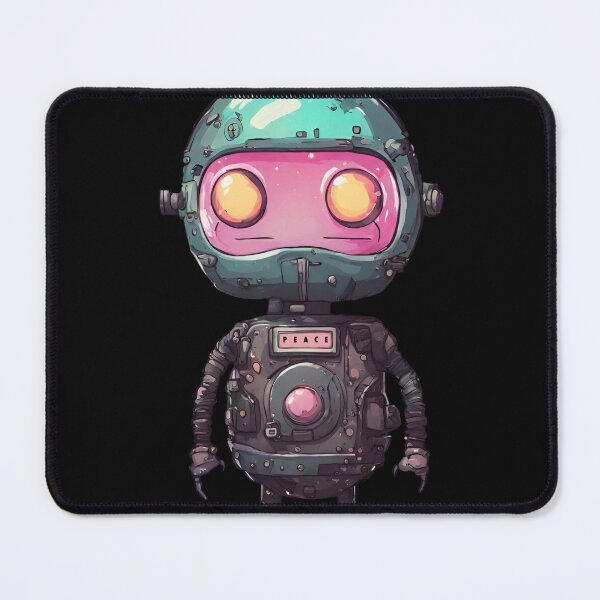 Item preview, Little Cute Robot with the Inscription Peace designed and sold by Aquillashop.