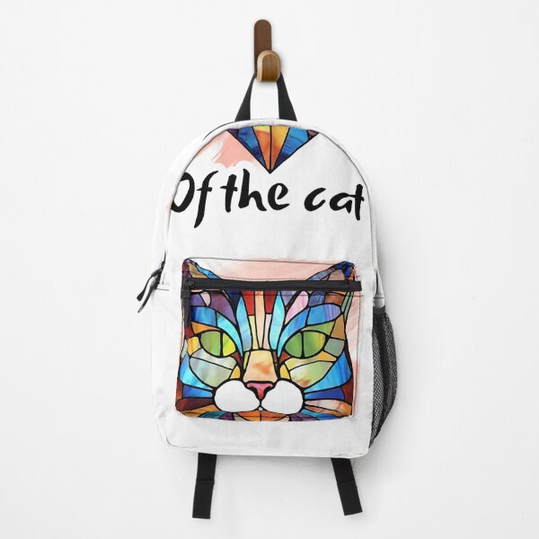 Item preview, colorful stained glass wite, The colorful world of a cat designed and sold by GroonSpace.