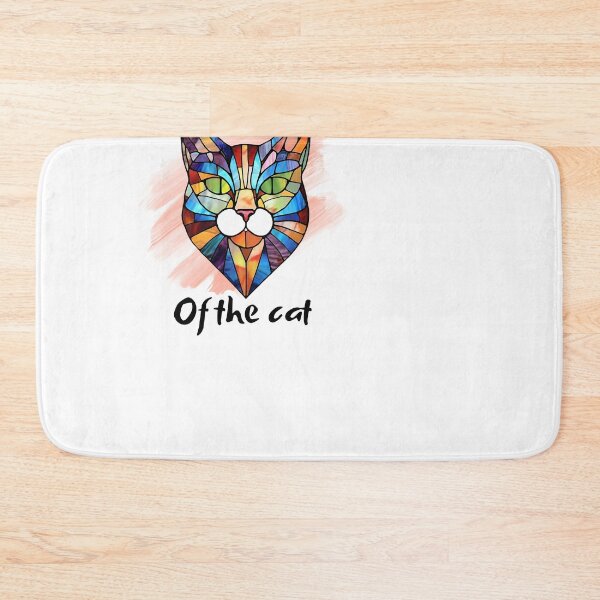 Item preview, colorful stained glass wite, The colorful world of a cat designed and sold by GroonSpace.