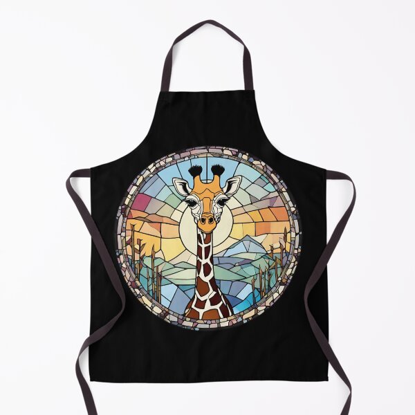 Item preview, colorful stained glass with animals, giraffe designed and sold by GroonSpace.