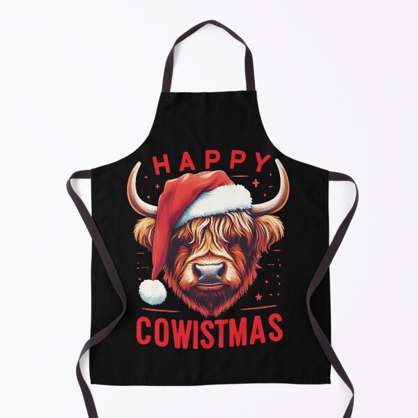 Item preview, Highland Cow Happy Cowistmas Christmas Cow design designed and sold by SideKickCreates.