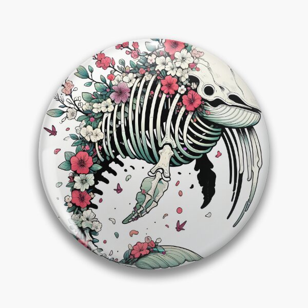 Item preview, Japanese folklore mythology yokai bake-kujira flowery designed and sold by Last-Train.