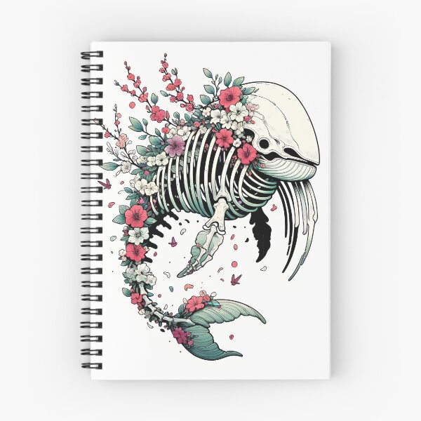 Item preview, Japanese folklore mythology yokai bake-kujira flowery designed and sold by Last-Train.