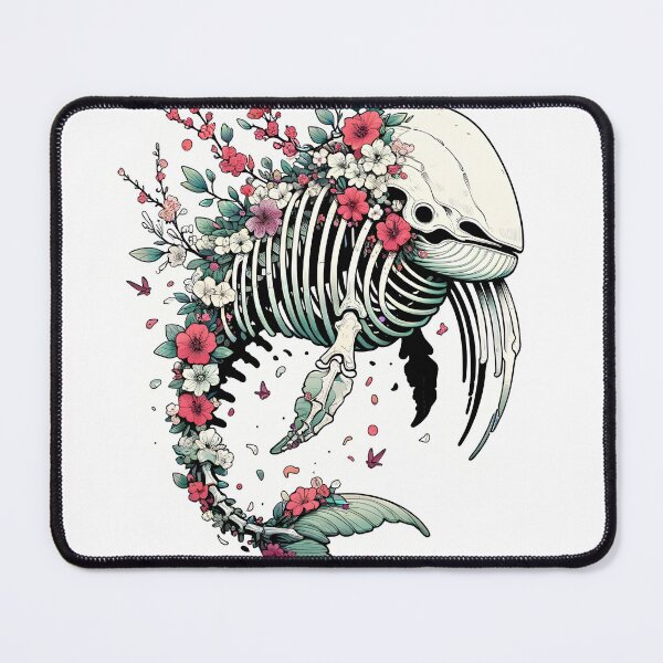 Item preview, Japanese folklore mythology yokai bake-kujira flowery designed and sold by Last-Train.