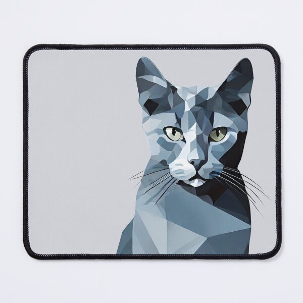 Item preview, Russian Blue Cat Geometric Art designed and sold by livt29.