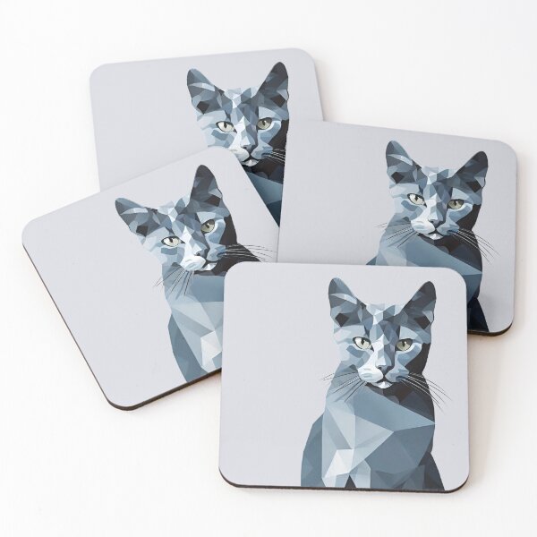 Item preview, Russian Blue Cat Geometric Art designed and sold by livt29.