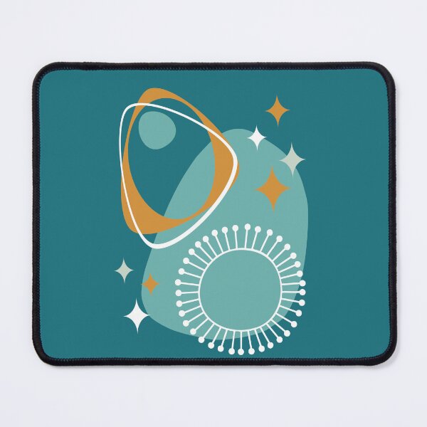 Item preview, Mid Century Modern Atomic Age 14 Teal, Aqua, Orange designed and sold by trdstudio.