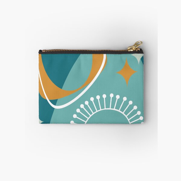 Item preview, Mid Century Modern Atomic Age 14 Teal, Aqua, Orange designed and sold by trdstudio.