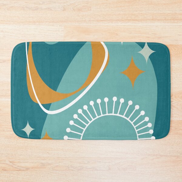Item preview, Mid Century Modern Atomic Age 14 Teal, Aqua, Orange designed and sold by trdstudio.