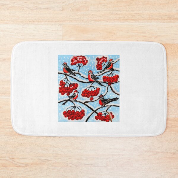 Item preview, Bullfinches on branches with ashberries in winter designed and sold by Irina Afonskaya.