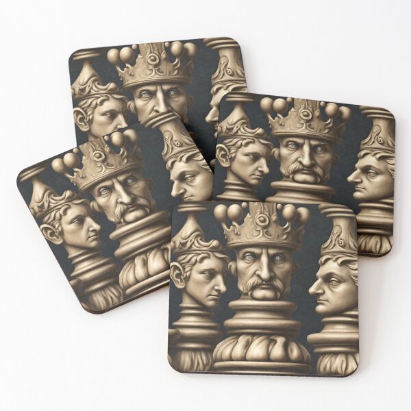 Item preview, Chess Pieces Abstract Art: Renaissance Inspired Abstract Chess Art for Chess Players and Chess Lovers designed and sold by haRexia.