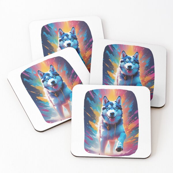 Item preview, husky on the run, Pop art designed and sold by Toms Tee.
