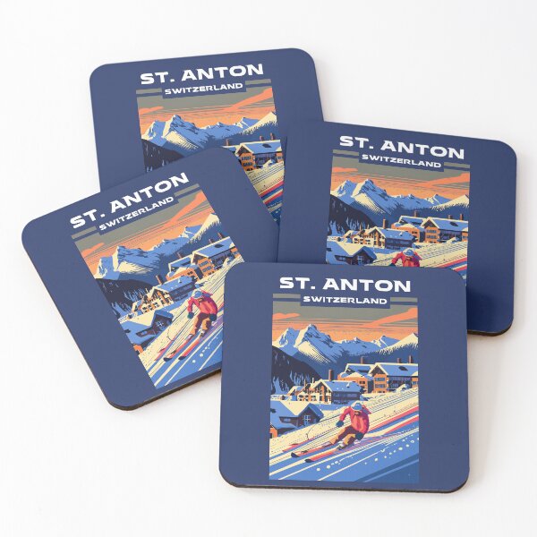 Item preview, A Vintage Travel Art of St Anton - Switzerland  designed and sold by GoodOldVintage.