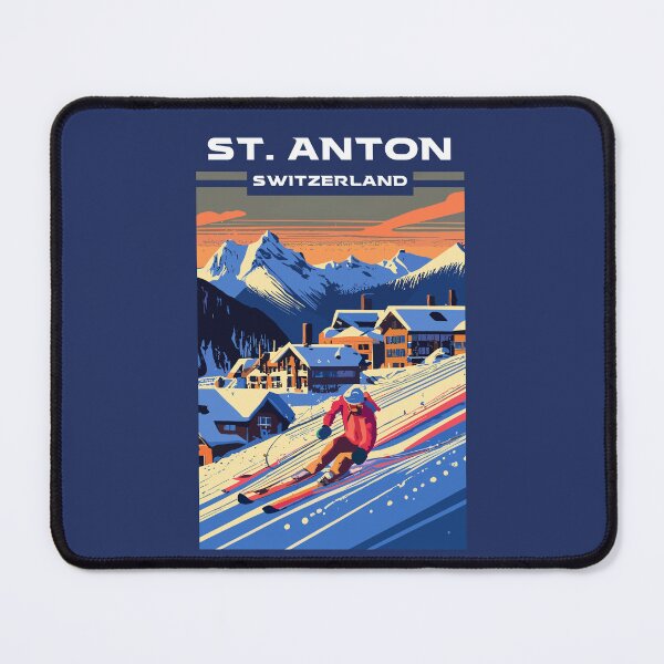 Item preview, A Vintage Travel Art of St Anton - Switzerland  designed and sold by GoodOldVintage.