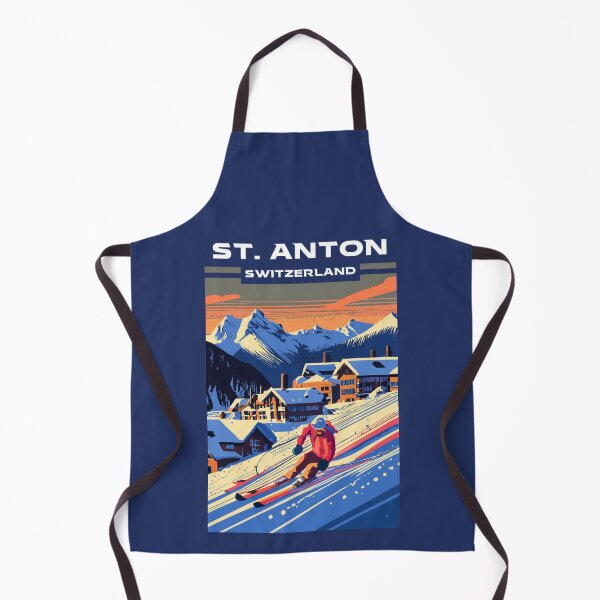 Item preview, A Vintage Travel Art of St Anton - Switzerland  designed and sold by GoodOldVintage.