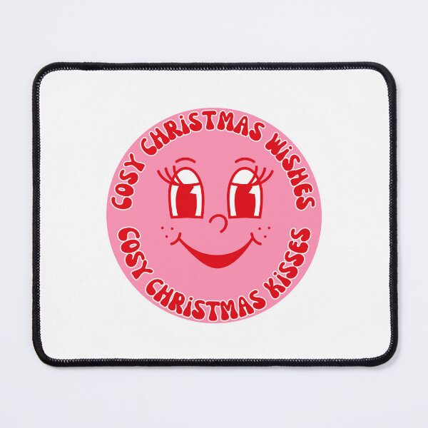 Item preview, Cosy christmas wishes cosy christmas kisses with cute retro face designed and sold by BritishDelights.