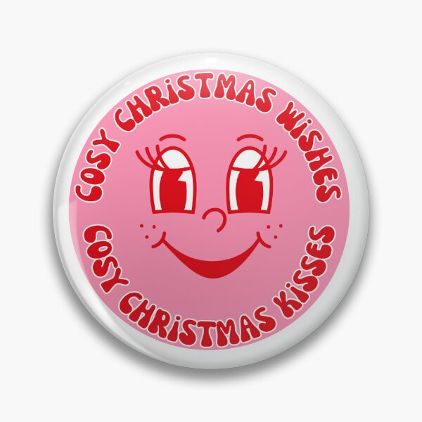 Item preview, Cosy christmas wishes cosy christmas kisses with cute retro face designed and sold by BritishDelights.
