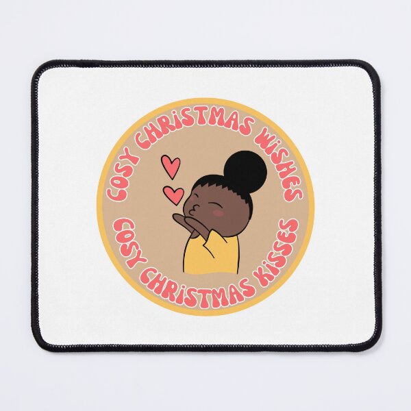 Item preview, Cosy christmas wishes cosy christmas kisses with cute girl blowing kisses designed and sold by BritishDelights.