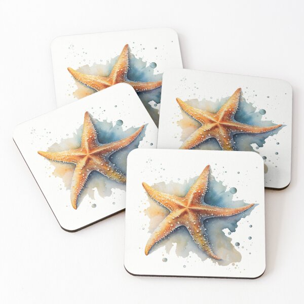 Item preview, Estrella de mar de acuarela designed and sold by BrushandByte.