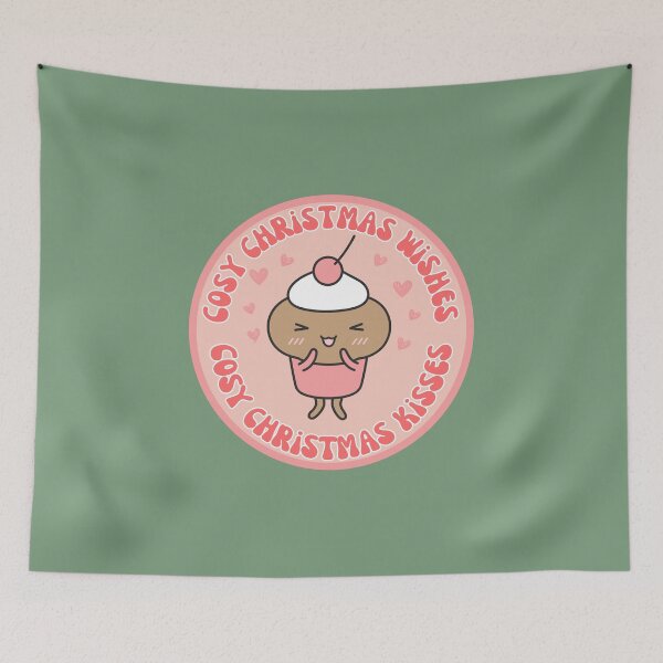 Item preview, Cosy christmas wishes cosy christmas kisses with cute fairy cake designed and sold by BritishDelights.