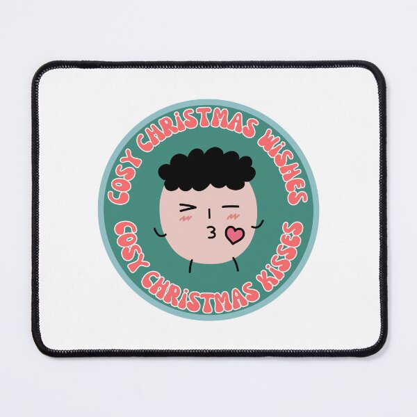 Item preview, Cosy christmas wishes cosy christmas kisses with cute boys face designed and sold by BritishDelights.
