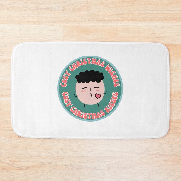 Item preview, Cosy christmas wishes cosy christmas kisses with cute boys face designed and sold by BritishDelights.