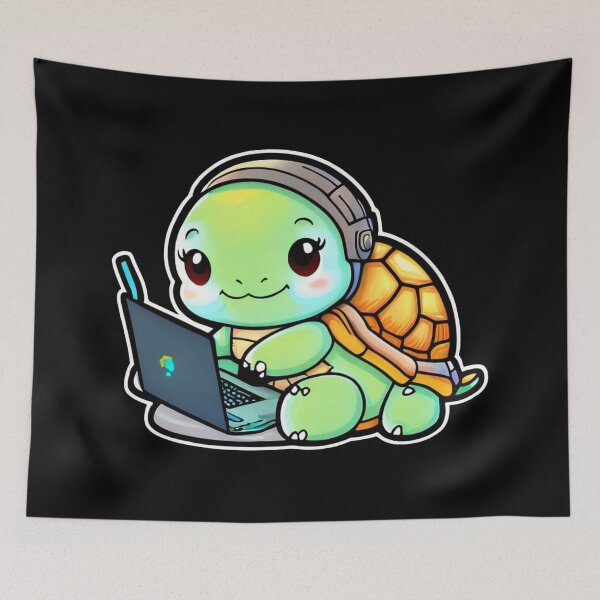 Item preview, Developer Turtle | Turtle As Developer | Turtle Coding designed and sold by tshirtsandme.