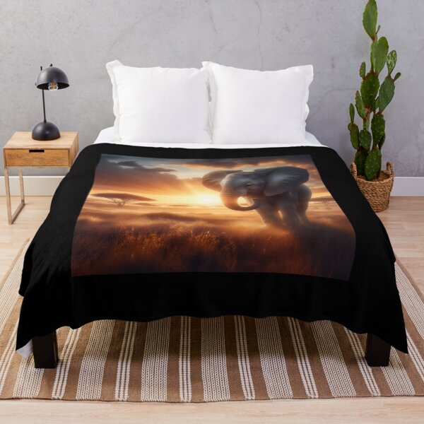 Item preview, Large African elephant at sunset designed and sold by ART-POD-PL.