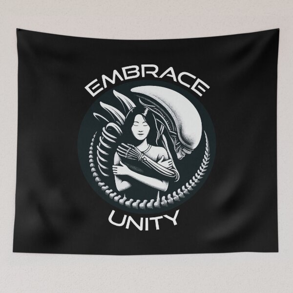 Item preview, Embrace Unity Between Aliens and Humans designed and sold by ShobulousStudio.
